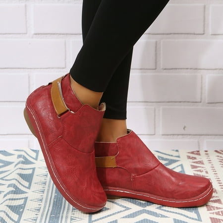 Women‘s Hook And Loop Flat Shoes Solid Color Round Toe Ankle Noots Casual Walking Shoes
Women‘s Hook And Loop Flat Shoes Solid Color Round Toe Ankle Noots Casual Walking Shoes