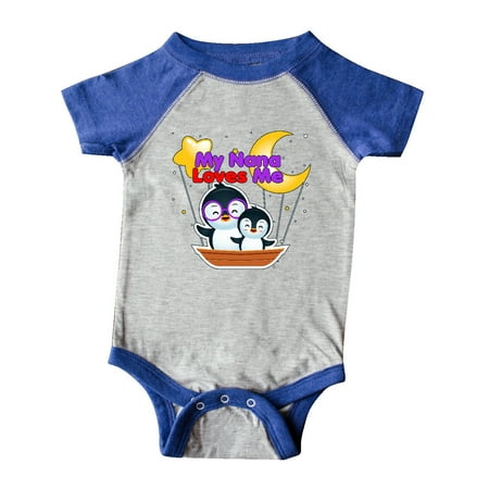 Inktastic My Nana Loves Me Penguin Gift Baby Boy or Baby Girl Bodysuit 
Inktastic My Nana Loves Me Penguin Gift Baby Boy or Baby Girl Bodysuit