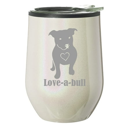Stemless Wine Tumbler Coffee Travel Mug Glass With Lid Gift Love-A-Bull Pitbull Love (Pearl Glitter)
Stemless Wine Tumbler Coffee Travel Mug Glass With Lid Gift Love-A-Bull Pitbull Love (Pearl Glitter)
