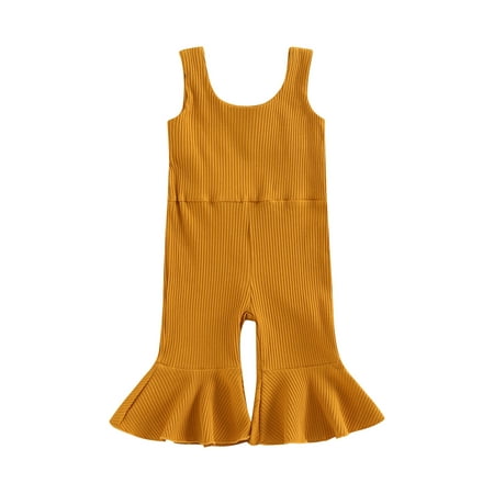 Bagilaanoe Piece Baby Girl Jumpsuit Sleeveless Romper Overalls 6M 12M 18M 24M 3T 4T Kids Long Flare Pants One-Piece Bell-Bottom
Bagilaanoe Piece Baby Girl Jumpsuit Sleeveless Romper Overalls 6M 12M 18M 24M 3T 4T Kids Long Flare Pants One-Piece Bell-Bottom
