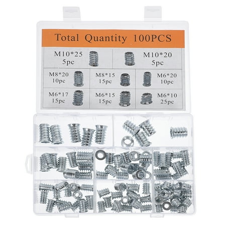1 Set Threaded Insert Embedment Nut Threaded Bolt Fastener For Wood Furniture
1 Set Threaded Insert Embedment Nut Threaded Bolt Fastener For Wood Furniture
