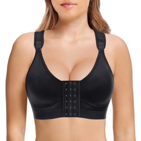 Nebility Women Post Surgery Bra Front Closure Sport Bra Removable Pads Wirefree(Black OOL)
Nebility Women Post Surgery Bra Front Closure Sport Bra Removable Pads Wirefree(Black OOL)