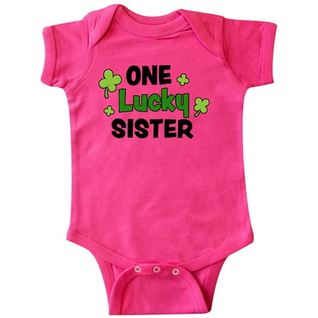 Inktastic One Lucky Sister with Shamrocks Gift Baby Girl Bodysuit