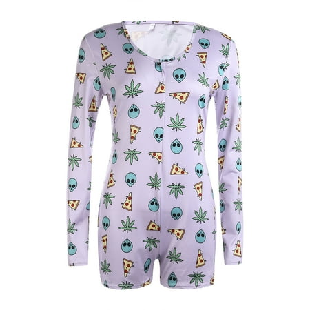 Binpure Women Long Sleeve Romper Sleepwear Summer One-piece Bodysuit Jumpsuit Print Pajamas Homewear
Binpure Women Long Sleeve Romper Sleepwear Summer One-piece Bodysuit Jumpsuit Print Pajamas Homewear