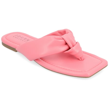 Journee Collection Womens Ares Tru Comfort Foam Light Puff Flip Flop Sandals