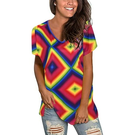 T-Shirt for Women Trendy Womens V Neck Short Sleeve Shirt Athletic T-Shirt Loose Casual Tunic Top Fashion Tie Dye Tee
T-Shirt for Women Trendy Womens V Neck Short Sleeve Shirt Athletic T-Shirt Loose Casual Tunic Top Fashion Tie Dye Tee