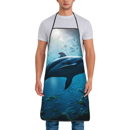 Wukai Ocean Dolphin Fish School Print Aprons Adjustable Bib Aprons Cooking Kitchen Chef Apron for Women and Men
Wukai Ocean Dolphin Fish School Print Aprons Adjustable Bib Aprons Cooking Kitchen Chef Apron for Women and Men