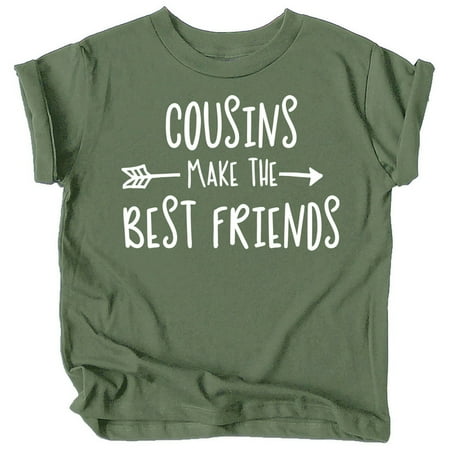 Cousins Make The Best Friend T-Shirt for Baby and Toddler Girls Fun Family Outfits Military Green Shirt
Cousins Make The Best Friend T-Shirt for Baby and Toddler Girls Fun Family Outfits Military Green Shirt
