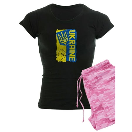 CafePress - Ukraine Coat Of Arms Flag Pajamas - Women s Dark Pajamas