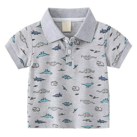 Summer Kids Boys Cute Cartoon Dinosaur Print T-shirt Cotton Short Sleeve Polo Shirt Children Tennis Shirt 1-6 Years
Summer Kids Boys Cute Cartoon Dinosaur Print T-shirt Cotton Short Sleeve Polo Shirt Children Tennis Shirt 1-6 Years