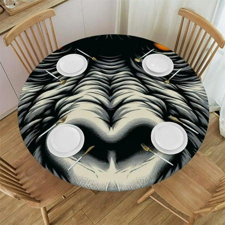 BCIIG Monochromatic Gorilla Face Round Table Cover Stain Resistant Washable Indoor Outdoor Tablecloth Kitchen Dining Wedding Parties Waterproof 100% Polyester Fiber 54-58
BCIIG Monochromatic Gorilla Face Round Table Cover Stain Resistant Washable Indoor Outdoor Tablecloth Kitchen Dining Wedding Parties Waterproof 100% Polyester Fiber 54-58