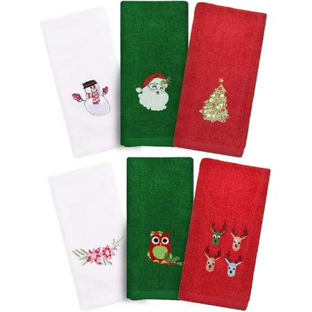 Christmas Hand Towels 6 Pack Decorative Dish Towels Pure Cotton Towels Christmas Kitchen Towels for Drying Cleaning Cooking & Baking Embroidered Christmas Design Towels Gift Set
Christmas Hand Towels 6 Pack Decorative Dish Towels Pure Cotton Towels Christmas Kitchen Towels for Drying Cleaning Cooking & Baking Embroidered Christmas Design Towels Gift Set
