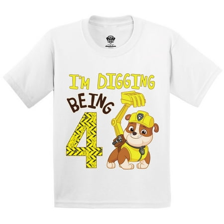Paw Patrol Rubble Toddler Shirt for Girls Boys - 3 4 5 Years Old - I m Digging Being 4 Paw Patrol Tee
Paw Patrol Rubble Toddler Shirt for Girls Boys - 3 4 5 Years Old - I m Digging Being 4 Paw Patrol Tee