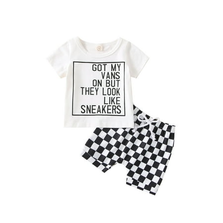 TheFound Summer Causal Baby Boys Clothes 2pcs Letter Print Short Sleeve T Shirts+Plaids Shorts Sets
TheFound Summer Causal Baby Boys Clothes 2pcs Letter Print Short Sleeve T Shirts+Plaids Shorts Sets