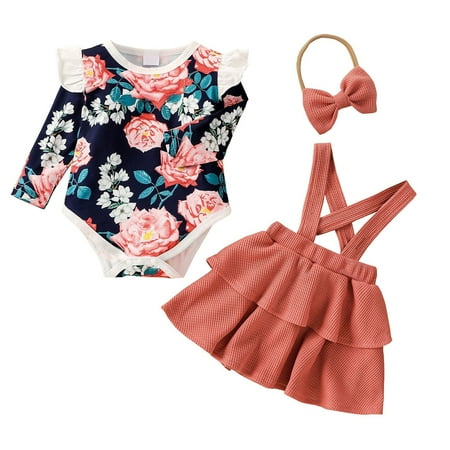 Infant Baby Girls Spring Summer Long Sleeve Strap Skirt Set Fashion Small Floral Print Flying Sleeve Triangle Harper Versatile Solid Color Strap Skirt Two Piece Set
Infant Baby Girls Spring Summer Long Sleeve Strap Skirt Set Fashion Small Floral Print Flying Sleeve Triangle Harper Versatile Solid Color Strap Skirt Two Piece Set