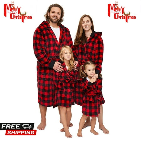 ESASSALY Christmas Pajamas For Family Plaid