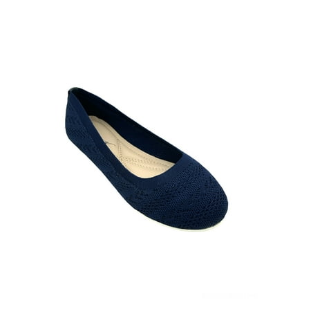 Victoria K Knitted Textured Everyday Ladies Flats