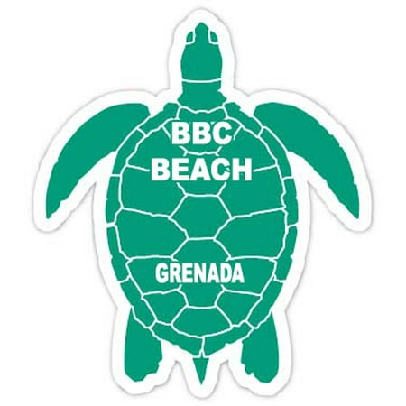 BBC Beach Grenada 4 Green Turtle Shape Magnet