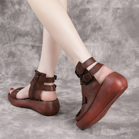 HIMIWAY Wedge Sandals for Women Fashionable Roman Retro Fish Mouth Sponge Cake Platform Sandals Brown 42
HIMIWAY Wedge Sandals for Women Fashionable Roman Retro Fish Mouth Sponge Cake Platform Sandals Brown 42