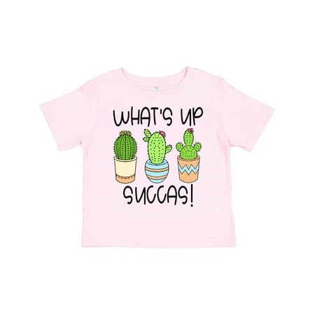 Inktastic What s Up Succas Funny Cacti Plants Gift Toddler Boy or Toddler Girl T-Shirt