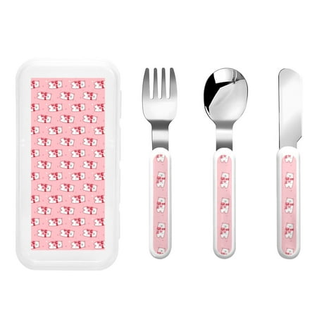 Gaeub pink Scarf bear Print 3-Piece Children Knife Spoon Fork Set Stainless Steel Child Flatware Set Kids Utensils Set with Case for Lunch Box (Fork Spoon Knife Combo)
Gaeub pink Scarf bear Print 3-Piece Children Knife Spoon Fork Set Stainless Steel Child Flatware Set Kids Utensils Set with Case for Lunch Box (Fork Spoon Knife Combo)