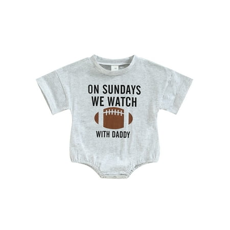 Meihuida Infant Baby Jumpsuit Cartoon Rugby Letter Print Short Sleeve Round Neck Romper for Boys Girls 0-18 Months
Meihuida Infant Baby Jumpsuit Cartoon Rugby Letter Print Short Sleeve Round Neck Romper for Boys Girls 0-18 Months