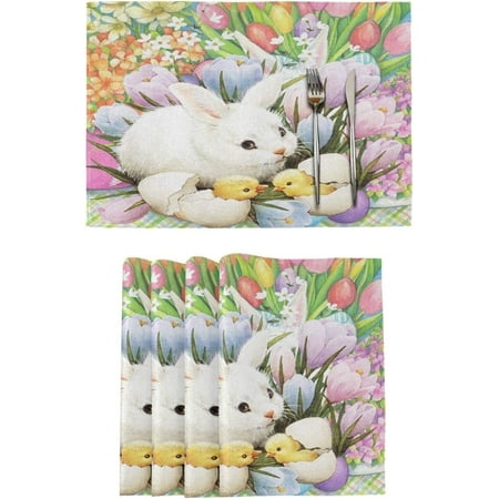 Easter Eggs Bunny Placemats Set of 4 Spring Flowers Rabbit Table Mats Burlap Placemat Washable Non-Slip Heat Resistant Place Mats for Party Kitchen Dining Decorations 12 X 18 Inch
Easter Eggs Bunny Placemats Set of 4 Spring Flowers Rabbit Table Mats Burlap Placemat Washable Non-Slip Heat Resistant Place Mats for Party Kitchen Dining Decorations 12 X 18 Inch