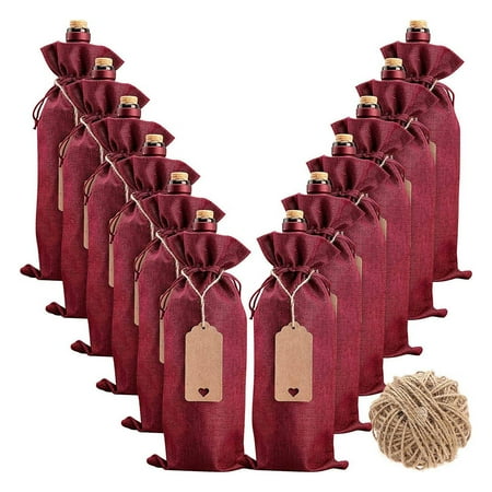 Burlap Wine Bags Wine Gift Bags 12 Pcs Wine Bottle Bags with Drawstrings Tags & Ropes Reusable Wine Bottle Covers
Burlap Wine Bags Wine Gift Bags 12 Pcs Wine Bottle Bags with Drawstrings Tags & Ropes Reusable Wine Bottle Covers