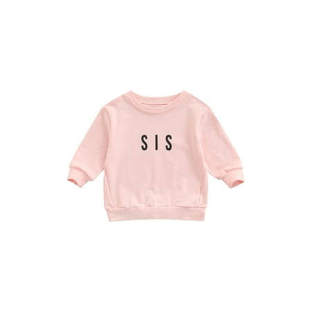 Canrulo Toddler Baby Boy Girl Letter Print Sweatshirt Long Sleeve Pullover Sweater Tops Brother Sister Matching Clothes Light Pink Sis 3-4 Years
Canrulo Toddler Baby Boy Girl Letter Print Sweatshirt Long Sleeve Pullover Sweater Tops Brother Sister Matching Clothes Light Pink Sis 3-4 Years