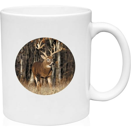 Coffee Mug Big Buck Whitetail Deer Pub White Coffee Mug Funny Gifts Cup