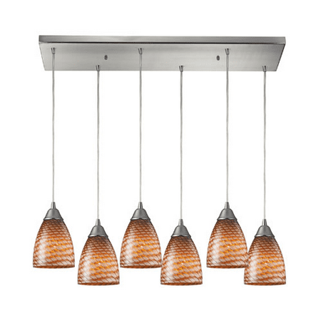 Pendants 6 Light With Satin Nickel Finish Cocoa Glass Medium Base 30 inch 600 Watts - World of Lamp
Pendants 6 Light With Satin Nickel Finish Cocoa Glass Medium Base 30 inch 600 Watts - World of Lamp