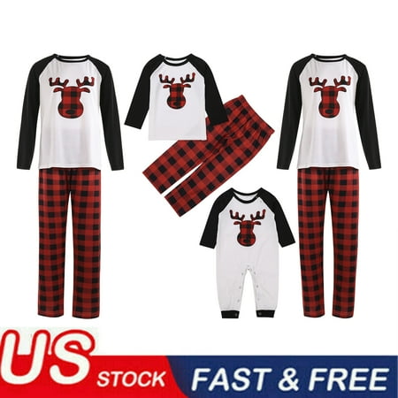 Family Matching Pajamas Sets Reindeer and Christmas Tree Long Sleeve Crew Neck Pullover and Red Black Plaid Pants Loungewear
Family Matching Pajamas Sets Reindeer and Christmas Tree Long Sleeve Crew Neck Pullover and Red Black Plaid Pants Loungewear