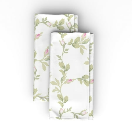 Linen Cotton Canvas Dinner Napkins (Set of 2) - Trellis Leaves Cottage Green White Floral Pink Roses Print Cloth Dinner Napkins by Spoonflower
Linen Cotton Canvas Dinner Napkins (Set of 2) - Trellis Leaves Cottage Green White Floral Pink Roses Print Cloth Dinner Napkins by Spoonflower