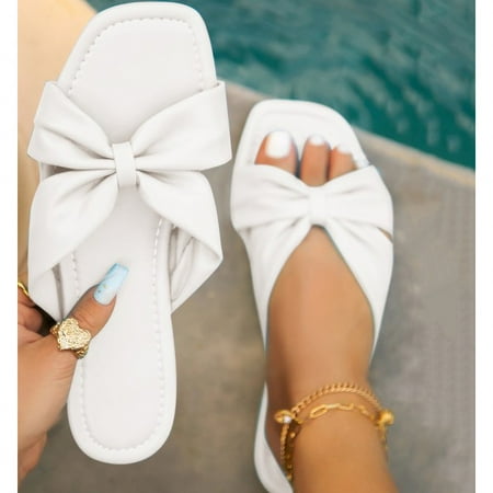 Yoslce Slippers for Women Summer Slippers Bow Knot Color Matching Fashionable Beach Wear Women
Yoslce Slippers for Women Summer Slippers Bow Knot Color Matching Fashionable Beach Wear Women