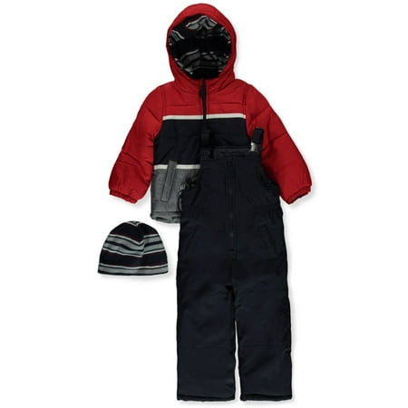 London Fog Boys 3-Piece Snowsuit Set - red 2t (Toddler)