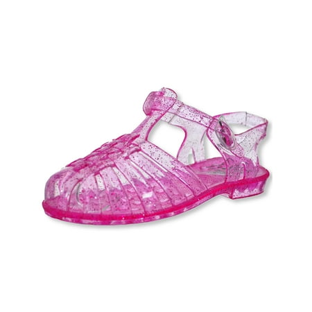Olivia Miller Girls Jelly Block Sandals - pink 7 toddler