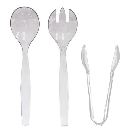 VeZee s Plastic Serving Utensils Clear Heavy Duty Disposable utensil | Set 10 Spoons 10 Forks 6 Tongs | 3 Each in One Set| 54 Pcs
VeZee s Plastic Serving Utensils Clear Heavy Duty Disposable utensil | Set 10 Spoons 10 Forks 6 Tongs | 3 Each in One Set| 54 Pcs