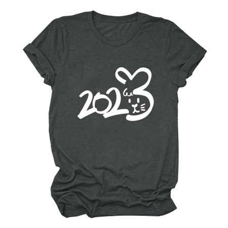 Workout Tops for Women Going Out Tops for Women Women s Cash Round Neck Fashion Large Size Short Sleeved T-shirt 2023 New Year Funny Pattern Printed Top Western Shirts for Women Gray XL
Workout Tops for Women Going Out Tops for Women Women s Cash Round Neck Fashion Large Size Short Sleeved T-shirt 2023 New Year Funny Pattern Printed Top Western Shirts for Women Gray XL