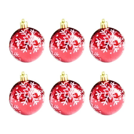 NUOLUX 6pcs Christmas Ball Decorations Creative Christmas Tree Hanging Decor 6CM Bright Plastic Plating Ball Pendants Snowflake Painted Christmas Ball Pendant for Wall Decor Red
NUOLUX 6pcs Christmas Ball Decorations Creative Christmas Tree Hanging Decor 6CM Bright Plastic Plating Ball Pendants Snowflake Painted Christmas Ball Pendant for Wall Decor Red