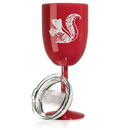 14 oz Double Wall Vacuum Insulated Stainless Steel Wine Tumbler Glass with Lid Fancy Squirrel (Red)
14 oz Double Wall Vacuum Insulated Stainless Steel Wine Tumbler Glass with Lid Fancy Squirrel (Red)