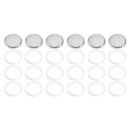 Silicone Gaskets and 3 Piece Stainless Filter Gasket Stainless Steel Gasket Replacement for 6 Cup Moka
Silicone Gaskets and 3 Piece Stainless Filter Gasket Stainless Steel Gasket Replacement for 6 Cup Moka