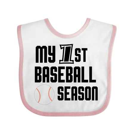 Inktastic My 1st Baseball Season Gift Baby Boy Bib