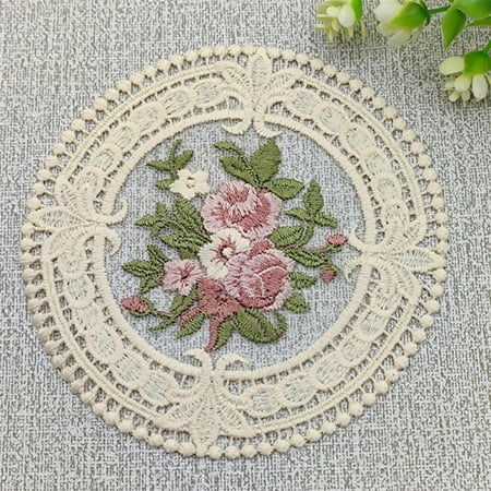 MINM 12cm Vintage Lace Coaster Placemat Embroidery Craft Bowls Coffee Cups Coaster European Style Fabric Anti-scald Table Insulation Plate Mat
MINM 12cm Vintage Lace Coaster Placemat Embroidery Craft Bowls Coffee Cups Coaster European Style Fabric Anti-scald Table Insulation Plate Mat