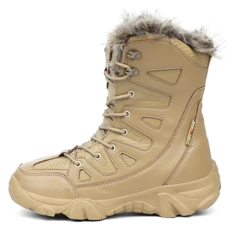 Men‘s Warm Plush Combat Boots Waterproof Wear-resistant Shoes Non-slip Outdoor Snow Boots Khaki Winter
Men‘s Warm Plush Combat Boots Waterproof Wear-resistant Shoes Non-slip Outdoor Snow Boots Khaki Winter