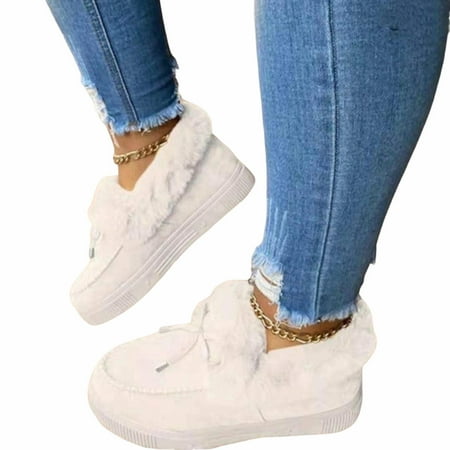 Womens Warm Winter Loafers Shoes Slip-On Thickened Multiple Colors Shoes Lightweight Classic Walking Shoes 35 White
Womens Warm Winter Loafers Shoes Slip-On Thickened Multiple Colors Shoes Lightweight Classic Walking Shoes 35 White