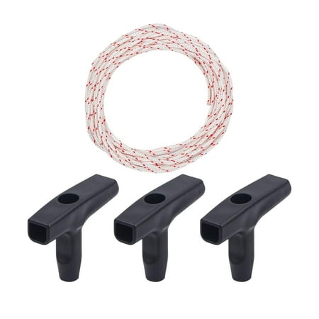 Starter Rope 10-Meter 3.0 mm Pull Cord with 3 Pieces Starter Handle Universal Lawn Mowers Pull Handle
Starter Rope 10-Meter 3.0 mm Pull Cord with 3 Pieces Starter Handle Universal Lawn Mowers Pull Handle