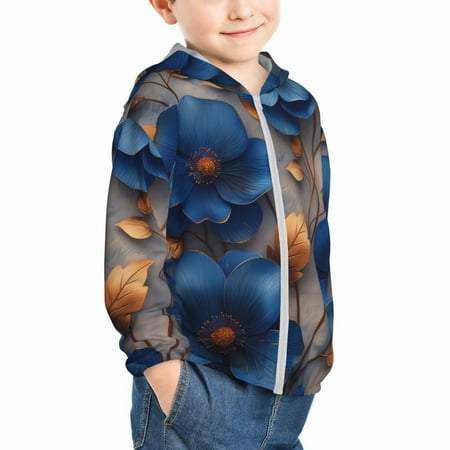 Uemuo Elegant Blue Gold Blooms Pattern Rash Guard for Boys Girls Long Sleeve Swim Shirts UPF 50+ UV Sun Protection Hooded Fishing Shirt with Pocket for Kid-4 Years
Uemuo Elegant Blue Gold Blooms Pattern Rash Guard for Boys Girls Long Sleeve Swim Shirts UPF 50+ UV Sun Protection Hooded Fishing Shirt with Pocket for Kid-4 Years