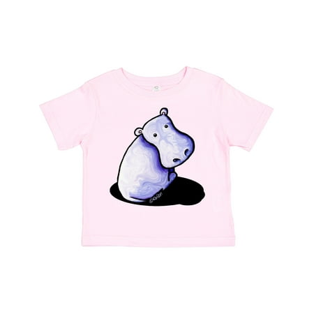 Inktastic Groovy Purple Hippo Gift Toddler Boy or Toddler Girl T-Shirt