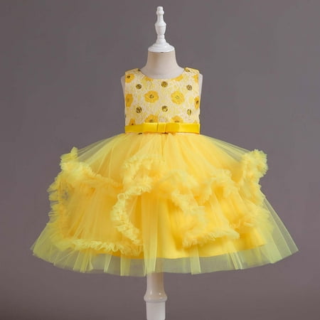 Leutsin Kids Dress Girls Sleeveless Princess Dress Bow Tie Lace Flowers Mesh Dress Tufted Dress
Leutsin Kids Dress Girls Sleeveless Princess Dress Bow Tie Lace Flowers Mesh Dress Tufted Dress