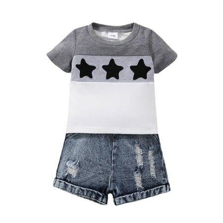 Quealent New Clothes for Babies Spring Summer Cotton Print Short Sleeve Tshirt Jeans Shorts Outfits Baby Christmas Denim Girls Childrenscostume Grey 3-6 Months
Quealent New Clothes for Babies Spring Summer Cotton Print Short Sleeve Tshirt Jeans Shorts Outfits Baby Christmas Denim Girls Childrenscostume Grey 3-6 Months